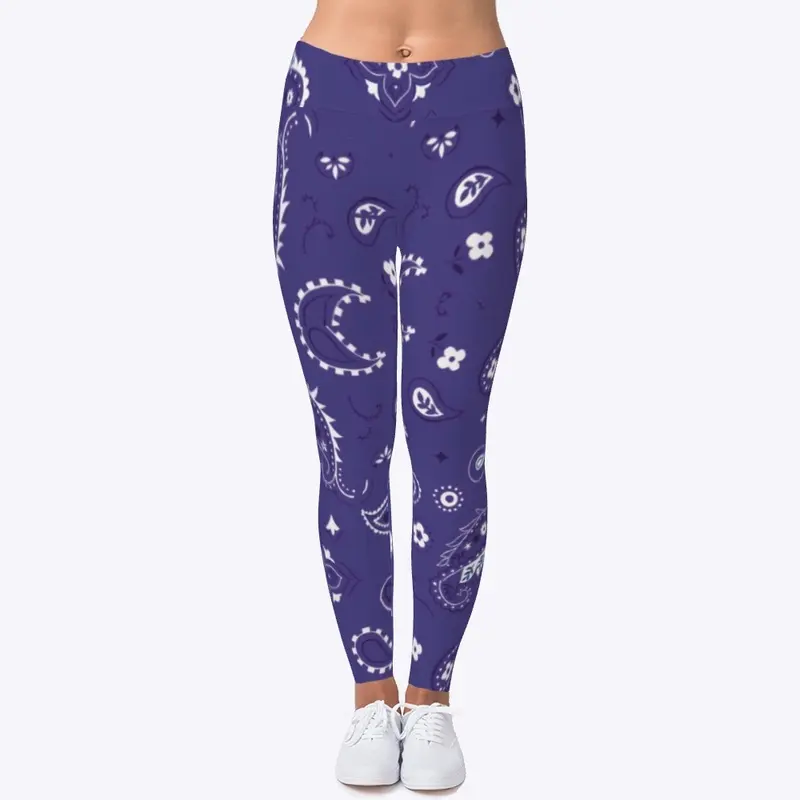 Purple paisley leggings