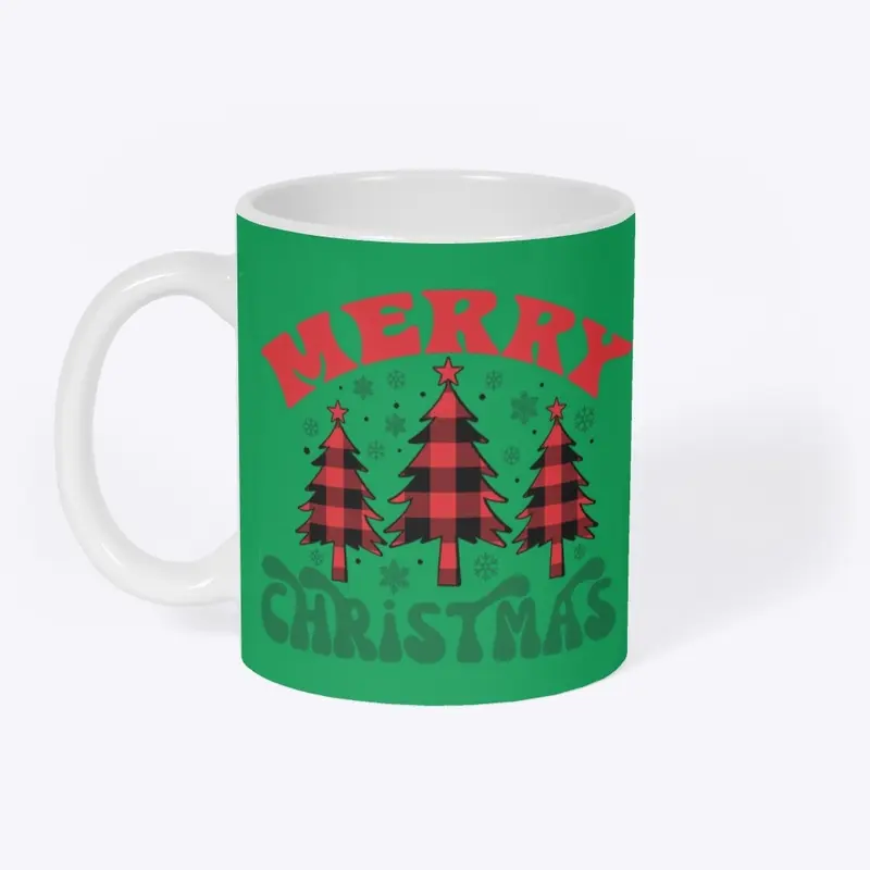 Plaid trees merry Christmas